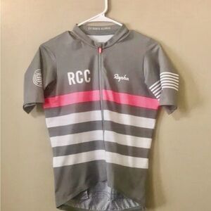 Rapha RCC Ex Duris Gloria Jersey Gray Pink Stripe Size XL 🚴‍♂️